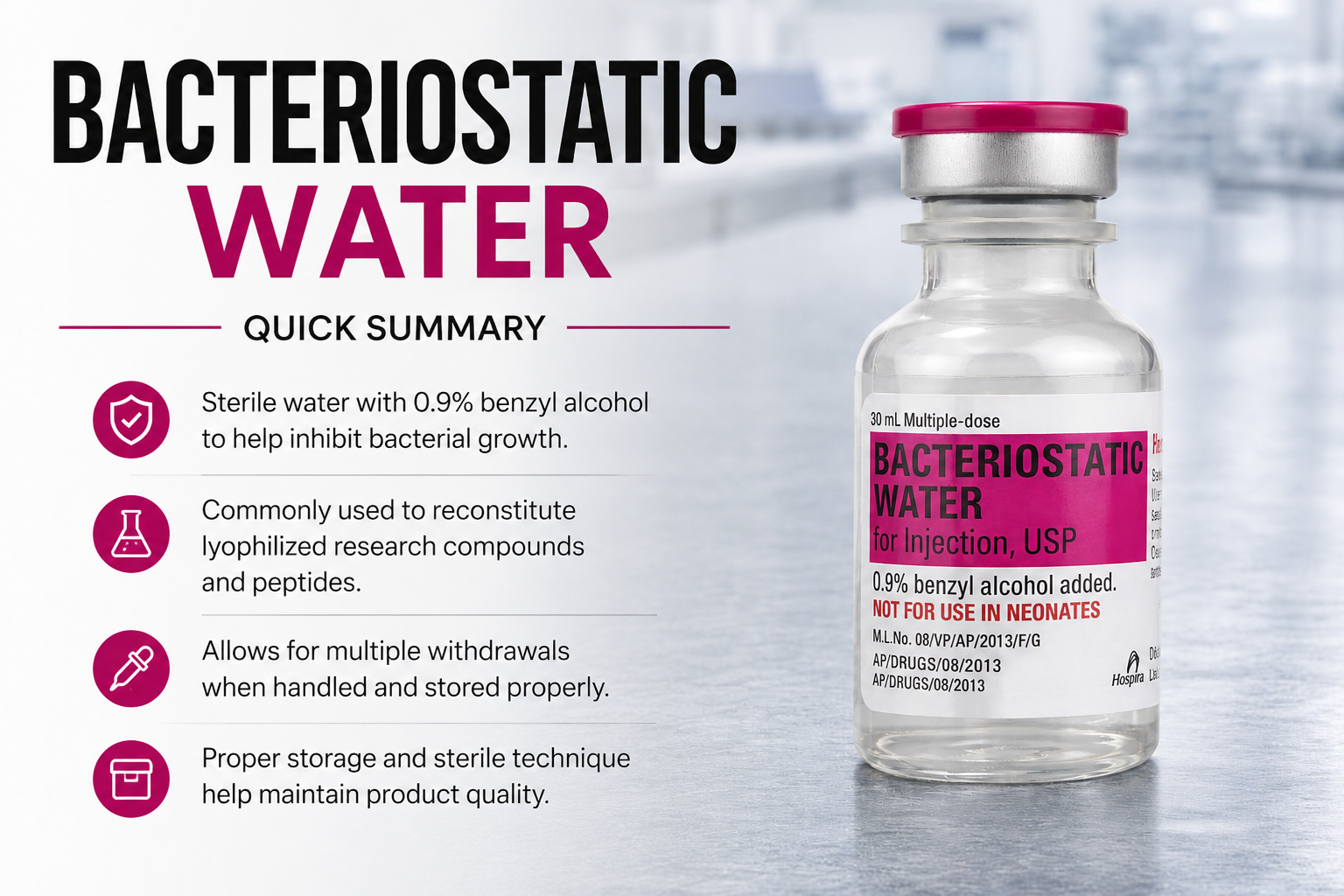 What Is Bacteriostatic Water? A Beginner's Guide